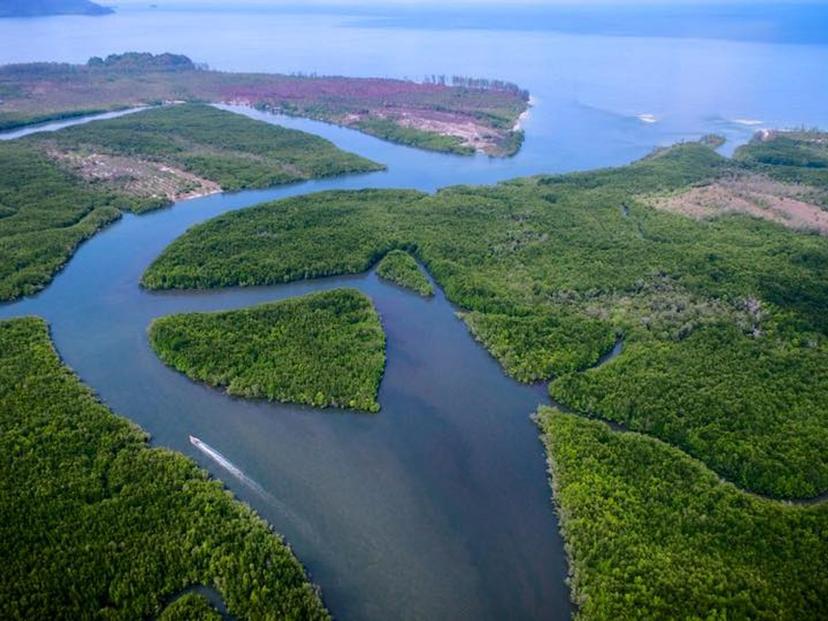 Heart-shaped island, Trang