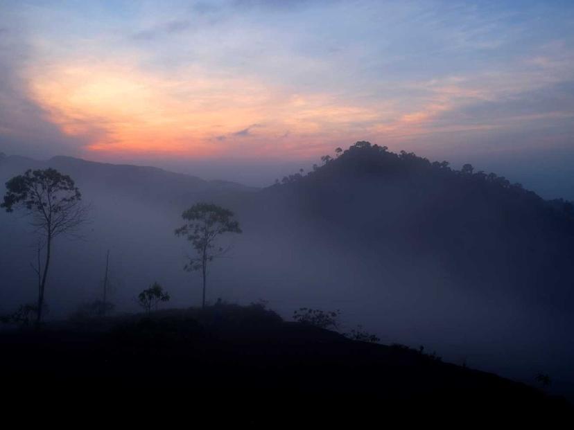 The viewpoint of the sea of mist on the top of Khao Lek (Sea of Mist Krung Ching)